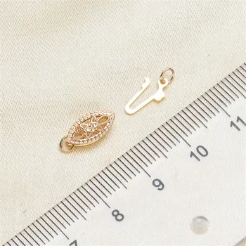 Resnično 14K votlih cut čipke zaponko ogrlica verige zapestnica nakit zaponko DIY opremo