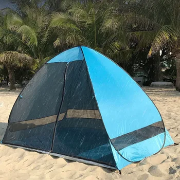 Anti-Komar Plaži Odtenek Šotor Z Mrežico UV Zaščito Samodejno Kampiranje na Prostem Prenosni Plaži Šotor Z Očesa Zavese