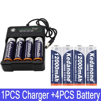2020 Novo 18650 Baterijo 3,7 V 12000mAh Polnilna Litij-ionska Baterija Za Led Svetilko, Baterije 18650 Baterijo Debelo +USB Polnilec