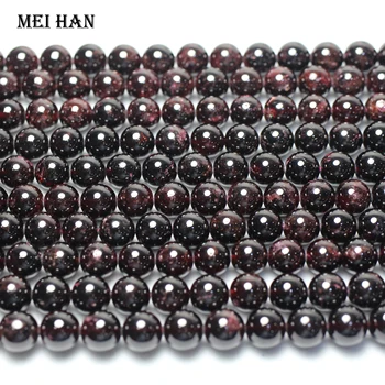 Meihan Brezplačna dostava naravne 6 mm+-0.3 8 mm za 9,5-10,5 mm rdeče Granat nemoteno krog gemstone kroglice za nakit, izdelava načrta darilo