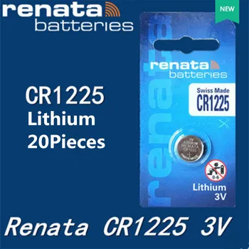 20Pcs/veliko renata litijeva Baterija CR1225 3V %100 prvotne blagovne znamke renata 1225 baterije