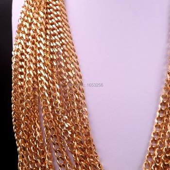 Veliko 3 Meter Izberite 5mm /8 mm Zlato iz Nerjavečega Jekla Moda Zajeziti Povezavo Verige Nakit Iskanje /Ce Verige DIY Ogrlica