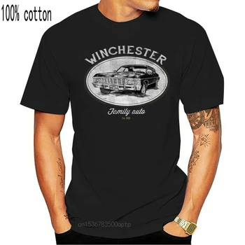Vintage Nadnaravno T Shirt Grafični Bombaž Poletje Tee Moški Kratek Rokav TV Winchester Bros T-majica Classic Auto Avto Oblačila Darilo