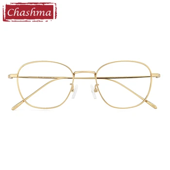 Chashma Vrh Kakovosti Recept Očala Okvir Moških Čistega Titana Lahka Teža Očal Zlato Moda Oči Očala za Ženske