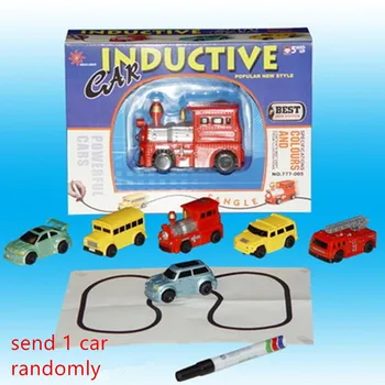 Vroče Inženiring Vozil Mini Magic Toy Truck Otrok, Induktivno Tovornjak Igrače Slika Tank Avtomobila Pero za Risanje Črt Indukcijske Železniškega Avto