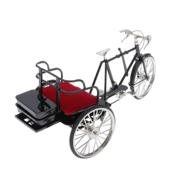 1/6 Visoko Podrobno Tricikel Toy Model S Sedeža - Vintage Stil Diecast Vozila - Zbirateljske Igrače Za Otroka Odraslih