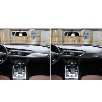 Za Audi A6 S6 A7 A7 S7 4G8 2011-2018 Dodatki iz Ogljikovih Vlaken Notranjosti sredinski Konzoli, Avto armaturne plošče Trim naslovnica Stripa Nalepka