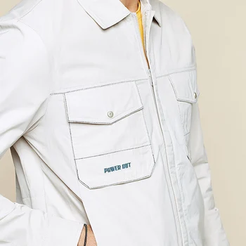 KUEGOU Pomlad Jesen Orodje plašč marelice moška jakna kratek Modna jakna slim korejskem slogu zadrgo top plus velikost KW-9225