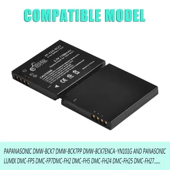 DMW-BCK7 BCK7 NOK-YN101G Baterija in LED Polnilec za Panasonic Lumix DMC-7OP DMC-FS16 DMC-FS18 DMC-FS22 DMC-FH24 DMC-FH25