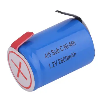 Novo 4/5SC SC Sub C li-ion Li-Po Baterija Litij-visoko-odvajanje 1,2 V 2800mAh za ponovno Polnjenje Ni-MH Baterij Z Varjenje Zavihki