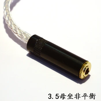 Audiocrast 15 cm Ogljikovih vlaken 2,5 mm TRRS Uravnoteženo Moški-3,5 mm Stereo Ženski Slušalke Avdio Kabel