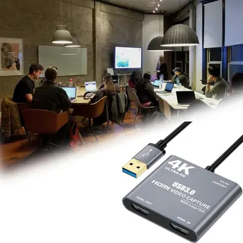 4K 1080P USB 3.0 za HDMI Audio Video Igre Capture Card Z Zanko Iz Polno 1080p 60 Snemanje Preko DSLR Kamere