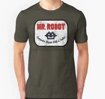 Nasmeh Unisex tshirt G. Robot t-shirt Majica s kratkimi rokavi Ženske Moški Kratek rokav Popravilo Računalnika Z