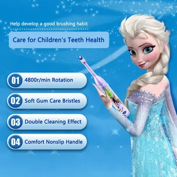 Ustni B Električna Zobna Ščetka Za Otroke 3+ Otrok Dvojno Čiščenje Gum Care Baterija Napajalnik Mehka Ščetinami Električna Ščetka Za Zobe