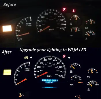 WLJH Zelo Svetlo Dash Instrument Grozd Plošči Merilnik Nazaj Razsvetljavo, Žarnice, Led Luči Kompleti za Chevrolet Primestnih 1964-2002