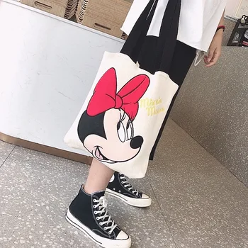 Disney je nova risanka Mickey Mouse vezavi volne ženska torba ramo v rami prenosni moda divje vrečko
