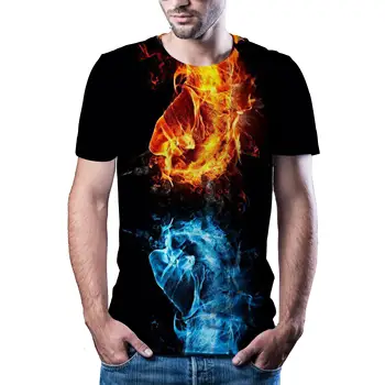 2020 novo 3D naravnih zabavno t-shirt za moške vroče blagovno znamko moške prosti čas, živali, 3D tisk t-shirt za moške obleke T-shirt poletje Azijskih velikost