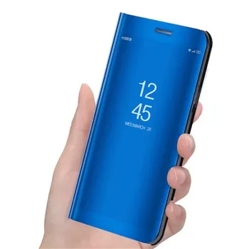 Za Samsung Galaxy M21 Primeru Flip Mirror Stojalo Telefon Pokrovček za Samsung Galaxy M21 Primeru, M 21 Luksuznih Prikaz Zaščitnih Za Galaxy M21