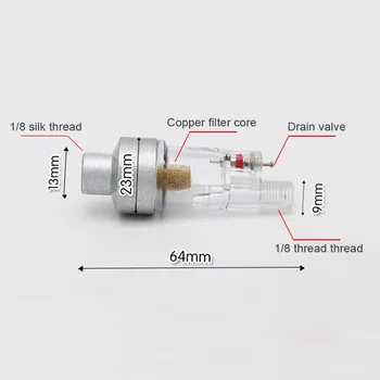Novo Airbrush Mini Zračni Filter Vlage Vode Past 1/8 Pribor Cev Paint Spray -- O66 Za Spusti Ladje