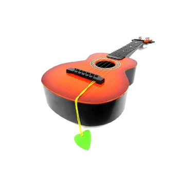 Ustvarjalne 6 Strune Mini Kitara Prenosni Izobraževanja Otrok Kitaro Za Usposabljanje Razred Mini Glasbeni instrument Za Otroke (Rjava)