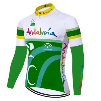 2021 ekipa španija ANDALUCIA kolesarski dres z dolgimi rokavi poletje pomlad dihanje kolesarjenje oblačila Moških tenue velo pro homme