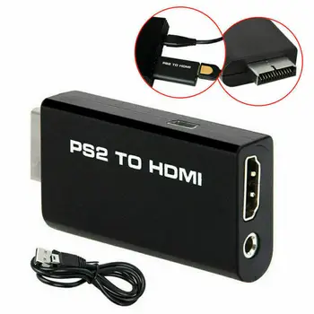 Črno Za PS2, da HDMI 480i/480p/576i Avdio Video Prilagodilnik Pretvornika s 3,5 mm Avdio Izhod Podpira Vse Načini Prikaza#50