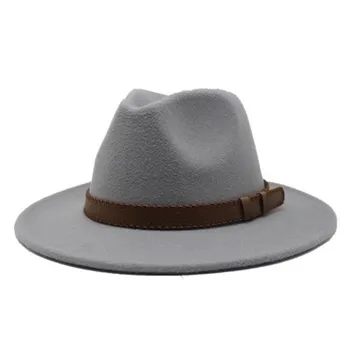 Fedora klobuki ženske moški široko roba barva pasu pasu sponke ženske klobuki zahodni kavboj britanski stil panama jesensko zimske kape