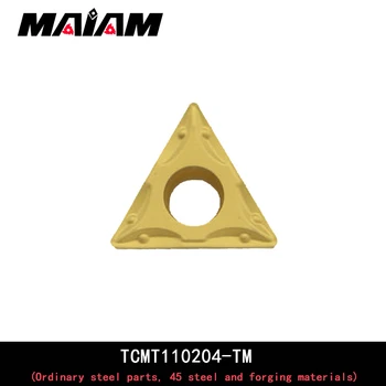 TCMT trikotni vstavite TCMT1102 TCMT110204 TCMT110208 TCMT16T3 TCMT16T304 TCMT16T308 TM Karbida, ki se vstavi za Navadnih jeklenih delov