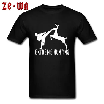 Po Meri Rokavi Ženske Moški Extreme Lov Elk Živalske Vrste Tshirt Naravnih Organskih Bombaž Moda Tee Majica Homme 16 Barv