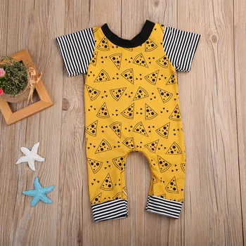 Pudcoco Fant Oblačila za Malčke Baby Toddler Dekleta Fantje Piškotki Tiskanje iz Enega kosa Romper Obleke Kostum