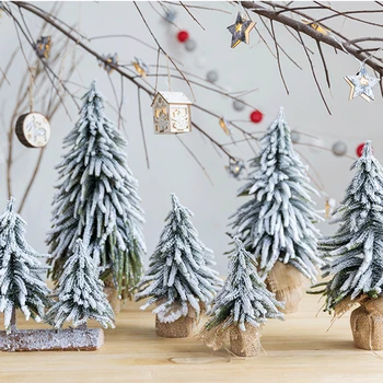 Božič Perilo Mini Cedre Zgrinjati Namizno Okno Števec Vrstico Okrasni Material Umetno Drevo