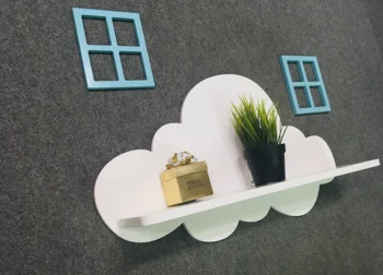 Polica-oblak leseno pohištvo oblikovalec rok za otroka v vrtec soba dekor za otroško sobo