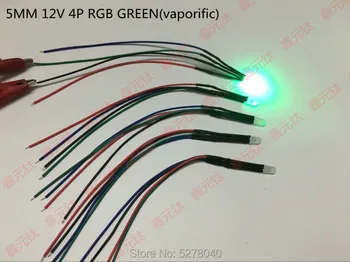 12V RGB 4pin 4.8 MM/5 MM/10 MM LED Luči lucency/vaporific označite Štirih linij anoda/katodo barvno lučka kroglice 50PCS/veliko