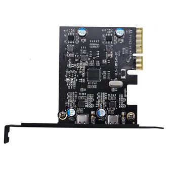 PCIE USB 3.1 Dvojno 10Gbps 2x Tip-C Vrata 2 vrata usb3.1, pcie kartico PCI Express Krmilnik Riser Card Širitev Adapter za Mac
