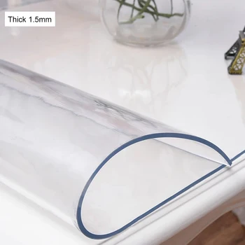 1,5 mm PVC Prozoren Prt Pravokotnik Nepremočljiva Tabela Kritje Oilproof namiznih Prtov Mehko Stekla Krpo Okras Kuhinje