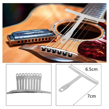 Zarezo Straight Edge Kitara Luthiers Orodje, Komplet 3 z 9Pcs Understring Polmer Merilnik Kitara Orodja za Popravilo