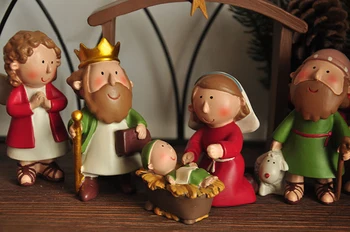 ENNAS Dekoracijo Mini Set Božič Jaslice Fagurines Scene Nastavi vključuje Stabilno, Jožef, Jezus, Marija in Wisemen