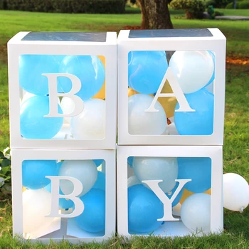 Pregledna Ime Balon Polje Baby 2 1. En Rojstni dan Dekoracijo otroci Prvi Rojstni dan Dekle, Fant Ponudbe Baby Tuš Dekoracijo