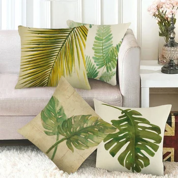 Kavč dekorativne blazine, prevleke tropskih rastlin prevleke listov tiskanje blazine pokrov enostavno Nordijska veter perilo objem prevleke