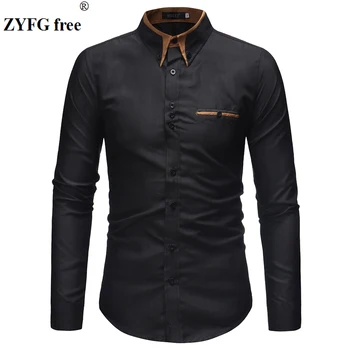 New tide moška majica enostavno vzročno slog, barva dolgimi rokavi srajce bluzo mladi vitalnost plima moška oblačila