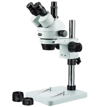 AmScope 3,5 X-90X Zoom Trinocular Stereo Mikroskop z Mizo Steber Stojalo SM-1TSZ-V203