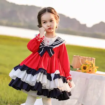Španski Dekleta Princesa Obleke za Otroka, Otrok Rojstni dan, Novo Leto Stranka Obleka za malčke Lolita Žogo Obleke za malčke Boutique Oblačila