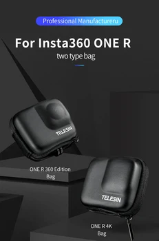 TELESIN Mini Kamera Torba Zaščitni Pokrov, EVA torbica za Prenosni Insta 360 ENEGA R 4K in ENEGA R 360 Edition Oprema