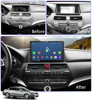 4G Lte Vse Netcom 10.1 inch Android 8.0 Avto, GPS Navigacija Za Honda accord 2008-2013 Podpora Stereo Zvoka Radio Video