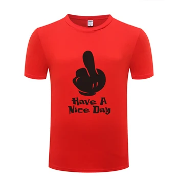 Pokončna sredinec - Lep Dan za Novost moška T-Shirt Majica s kratkimi rokavi Moški 2018 Nove Kratek Rokav O Vratu Bombaž Priložnostne Vrh Tee