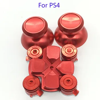 Za Dualshock 4 PS4 Pro Slim Krmilnik Rdeča Kovinski Analogni Palice iz Aluminija Dpad Akcijski Gumbi Za Playstation 4 Gamepad