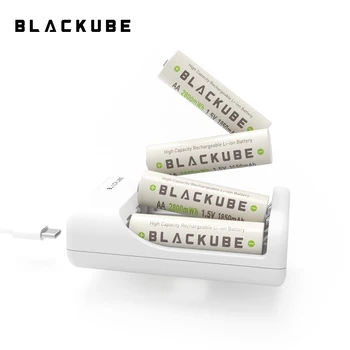 BLACKUBE Brezplačna Dostava AA 1850mAh 1,5 V 2775mWh Velika Zmogljivost Baterije Napetostjo Polnilna Litijeva Baterija