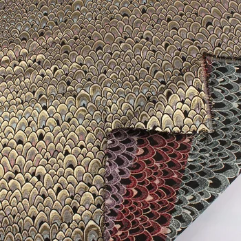 Sparkly pero jacquardske brocade tkanine moda DIY oblačila torbe 145 cm širok in dvorišče