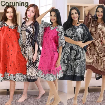 B1687 Vroče Prodajo 14 Barve Poletje Kitajskih Žensk Nightgown Svile Rajon Kopel Robe Oblačenja Kimono Obleke Cvet Sleepwear Plus Velikost