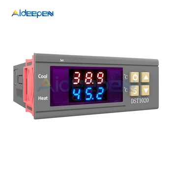 DST1020 DC 12V 24V 110V 220V Dual Display Digitalni Termostat Temperaturni Regulator Senzor DS18B20 Nepremočljiva Zamenjajte STC-1000